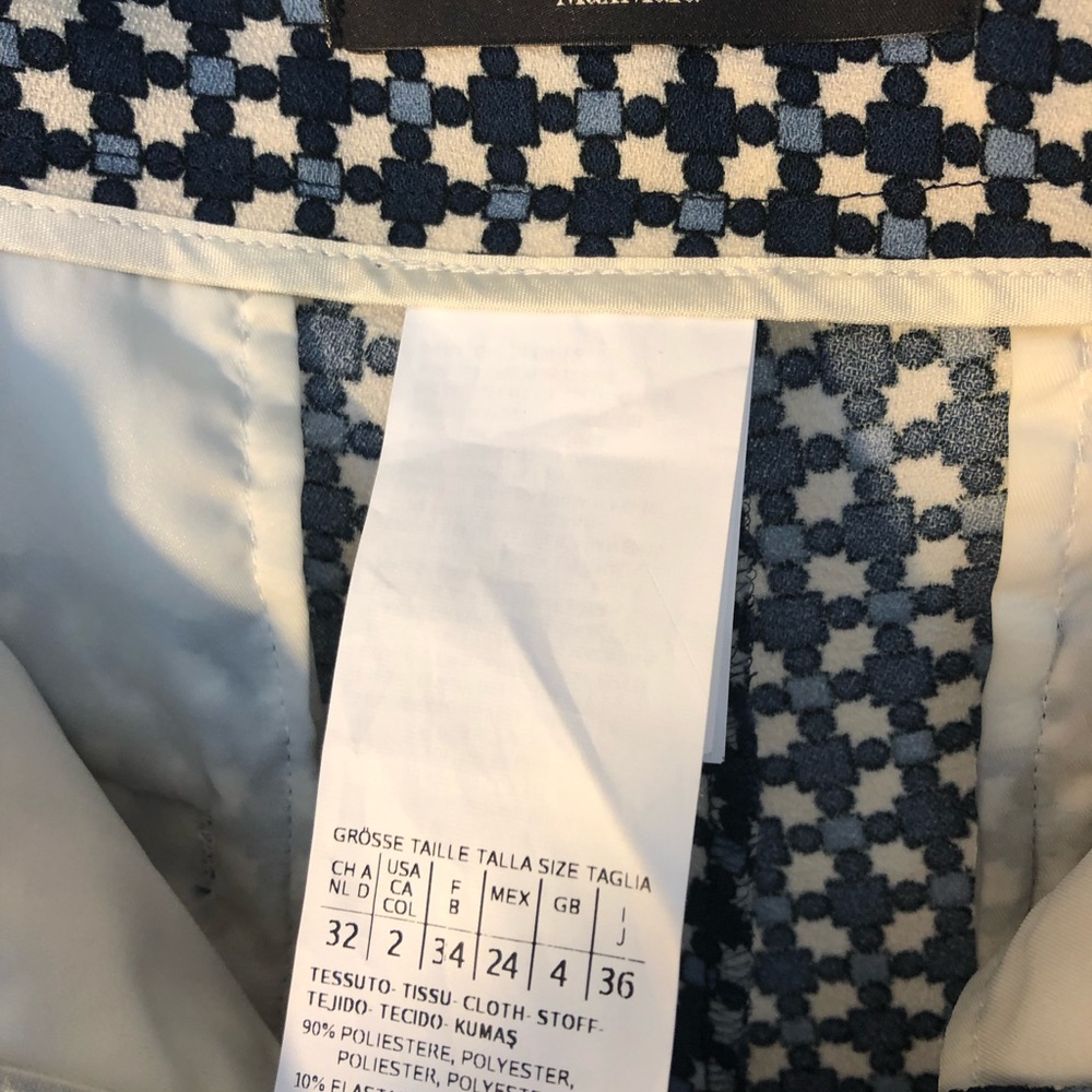 Weekend Max Mara Stretch Print Pleated Pants - Picture 5 of 8